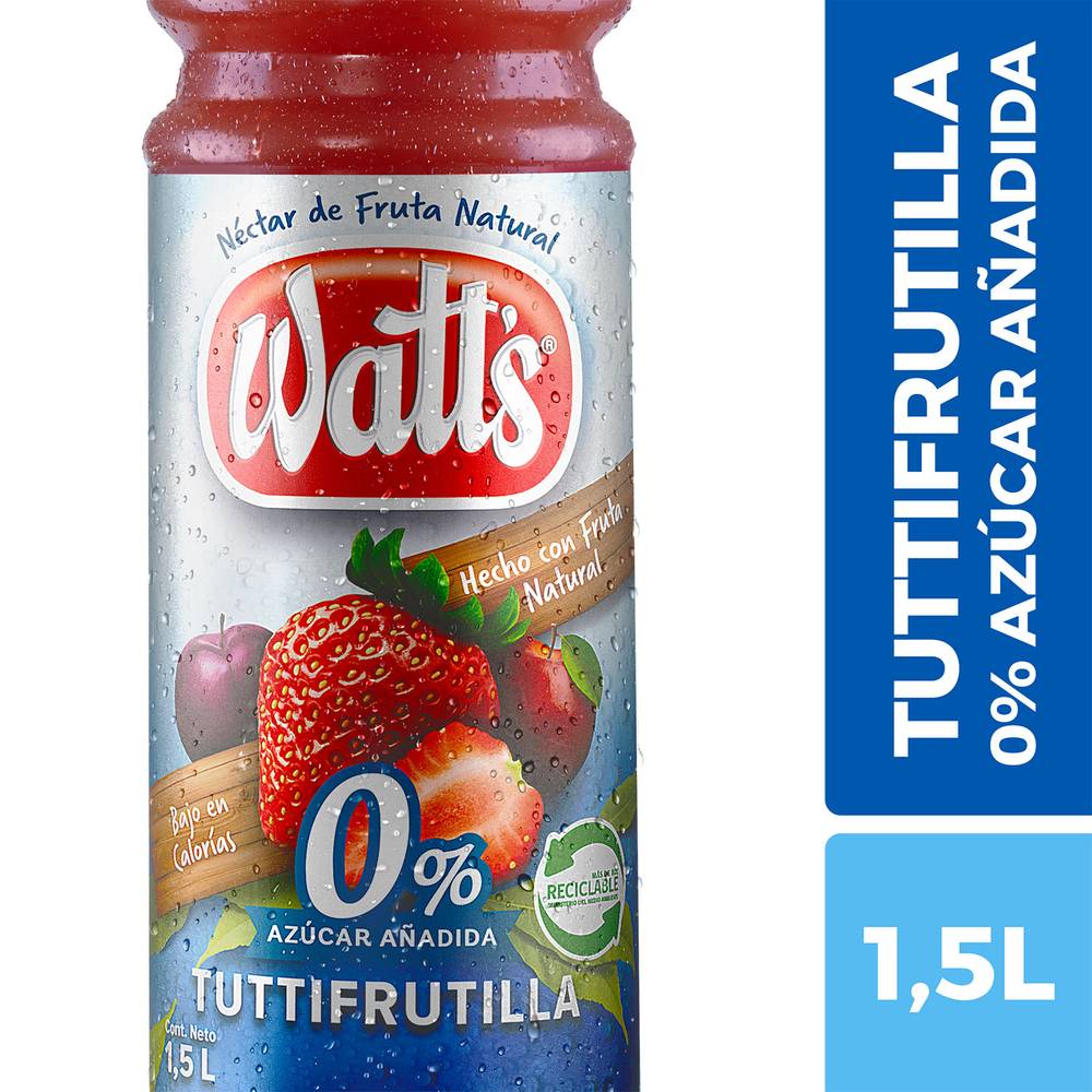 Watt's jugo néctar tuttifrutilla 0% azúcar (botella 1.5 l)