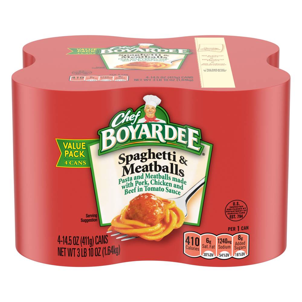 Chef Boyardee Spaghetti & Meatballs (4 ct)