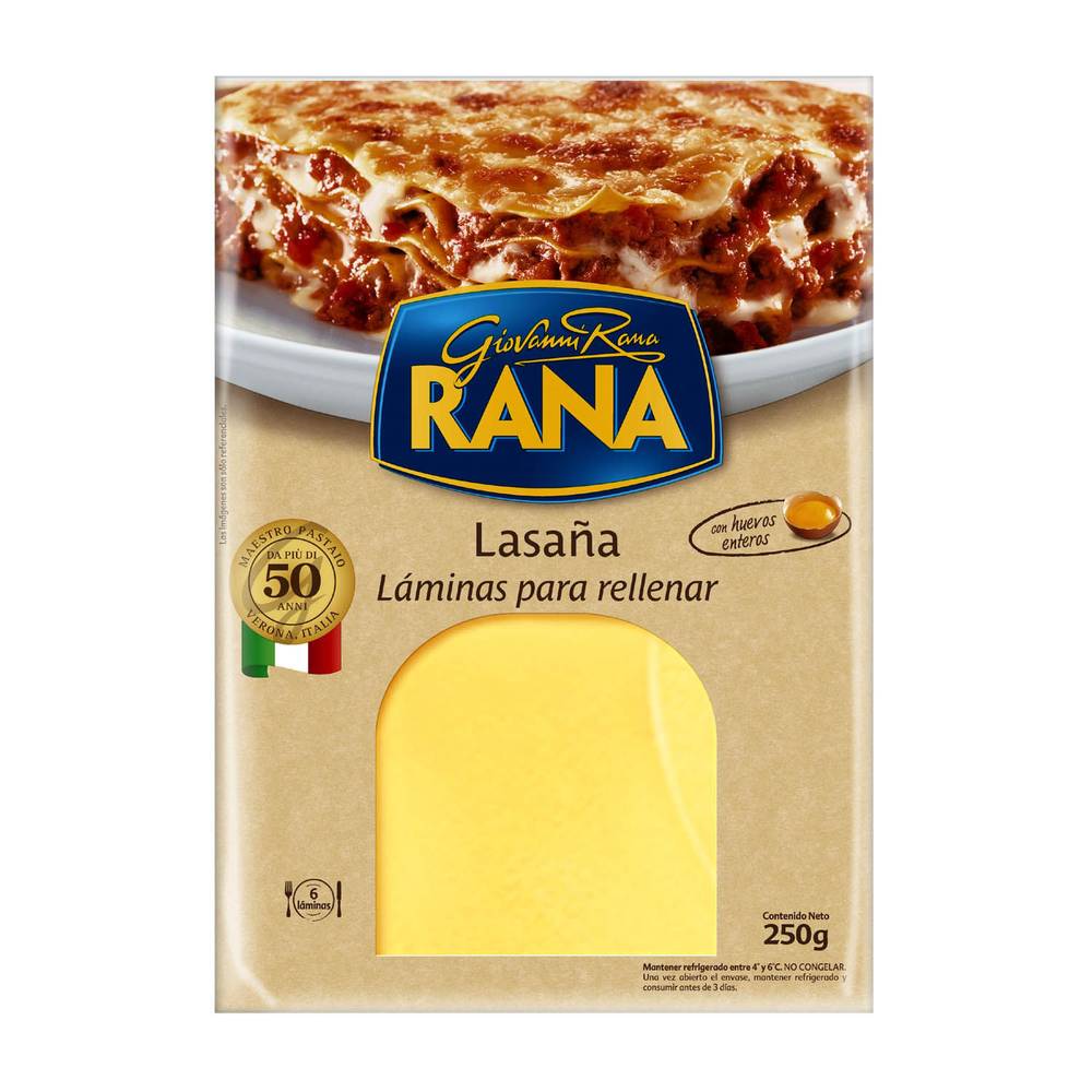 Rana lasagna en láminas (bolsa 250 g)
