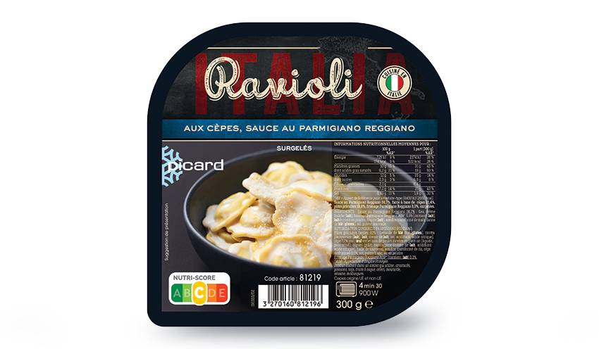 Ravioli aux cèpes sauce au parmesan