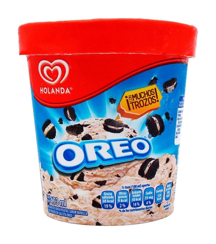 Holanda · Helado con trozos de galleta oreo (473 ml)