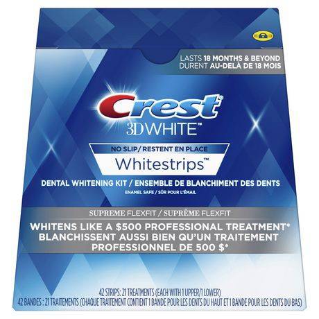 Bandes crest 3d white whitestrips supr�ême flexfit (21 traitements) - crest 3d white whitestrips supreme flexfit (21 treatments)