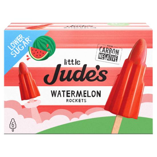 Little Jude's Watermelon Rockets Ice Lollies(6Ct)