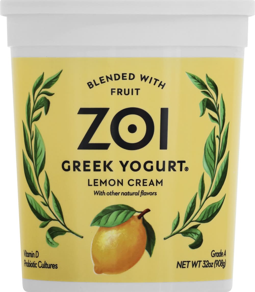 Zoi Blended Greek Yogurt, Lemon Cream (32 oz)