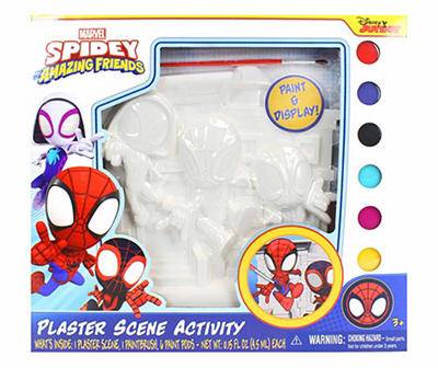 Disney Junior Marvel Spidey and Friends Plaster Paint Scene Activity Set From 3+ Years (8 ct)