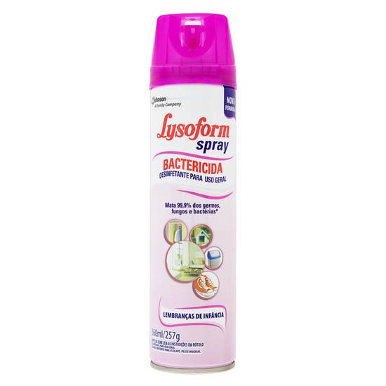 Lysoform desinfetante bactericida spray lembranças de infância (360 ml)