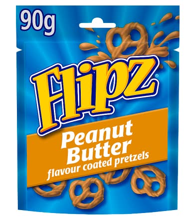 Flipz Peanut Butter, Coated Pretzel Snacks (90g)