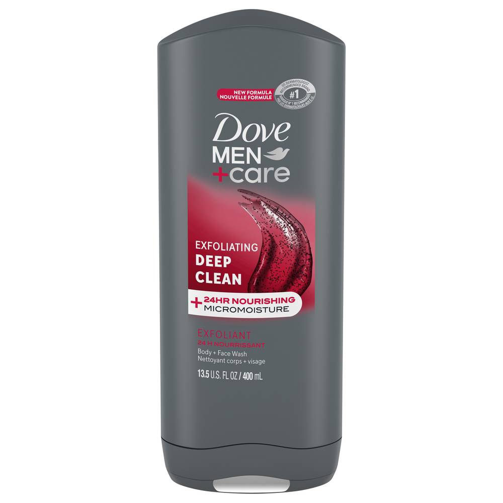 Dove Men+Care Exfoliating Deep Clean Body + Face Scrub