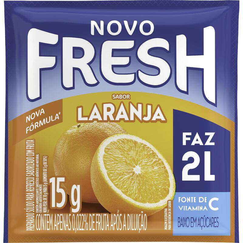 Fresh refresco em pó sabor laranja (15g)