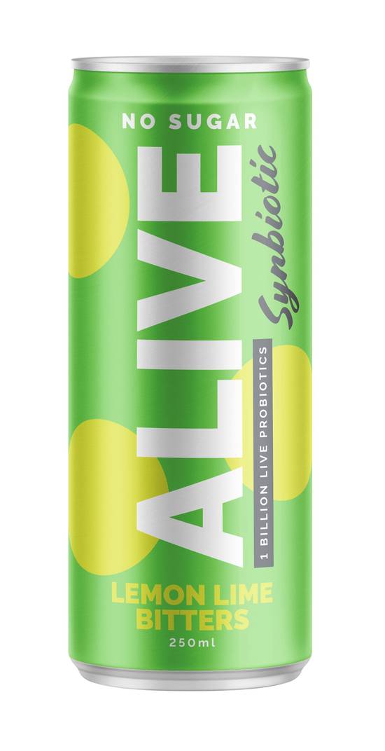 Alive Lemon Lime & Bitters 250ml