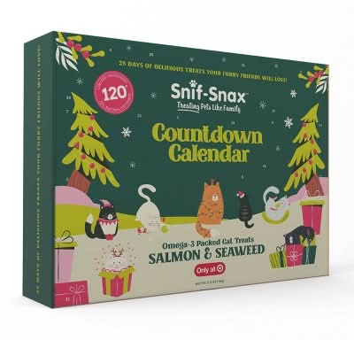 Snif-Snax Salmon Flavor 25 Days Countdown Calendar Training and Chewy Cat Treats - 5.11oz