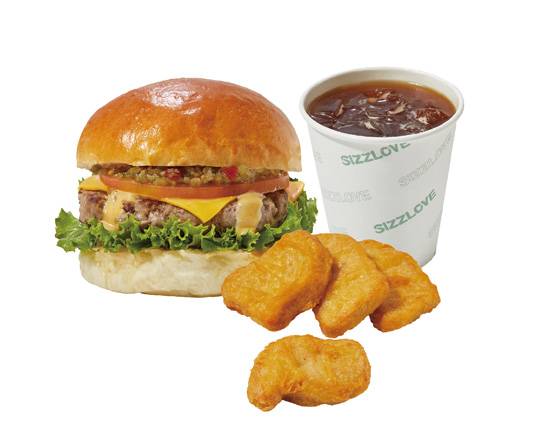 U及時牛肉堡雞塊套餐
