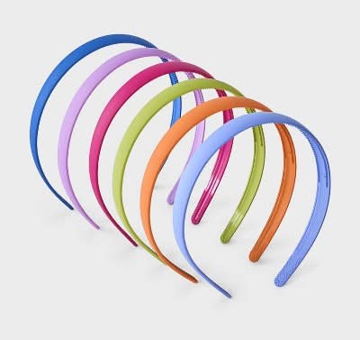 Cat & Jack Soft Touch Plastic Headbands (6 ct)
