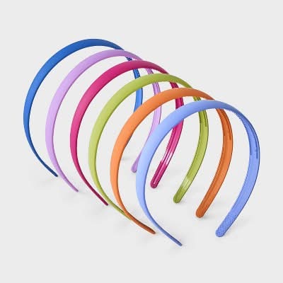 Cat & Jack Soft Touch Plastic Headbands (6 ct)