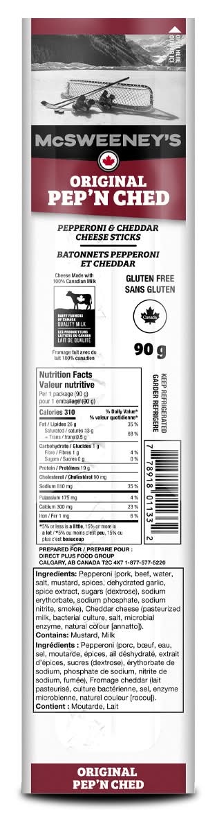 MCSWEENY PEPP & CHEDS  MEATSNACKS 90G