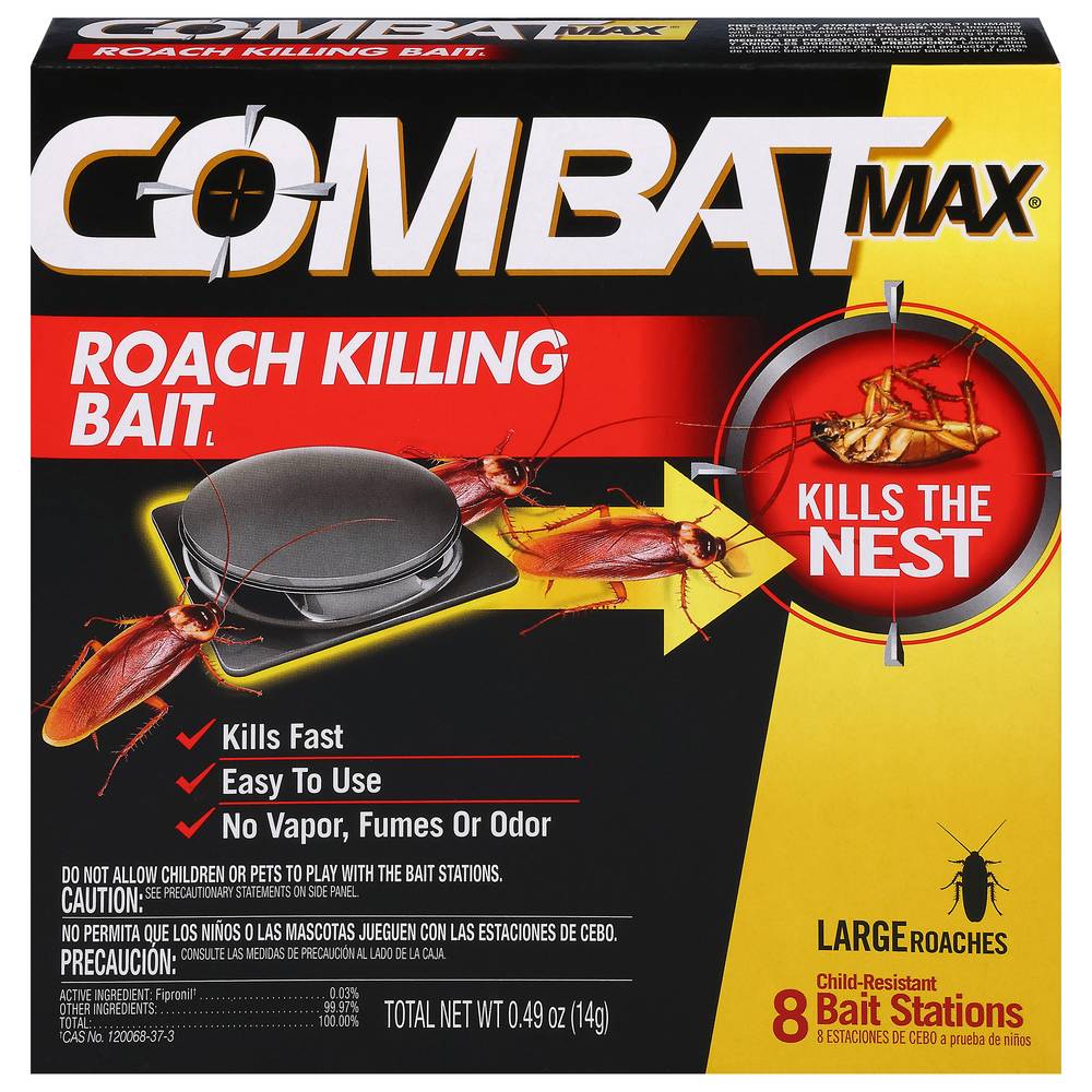 Combat Large Roach Killing Bait Stations (8 ct)