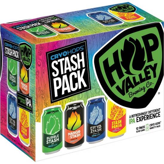 Hop Valley Brewing Co. Cryo Hops Stash Ipa Variety pack Beer (12 pack, 12 oz)