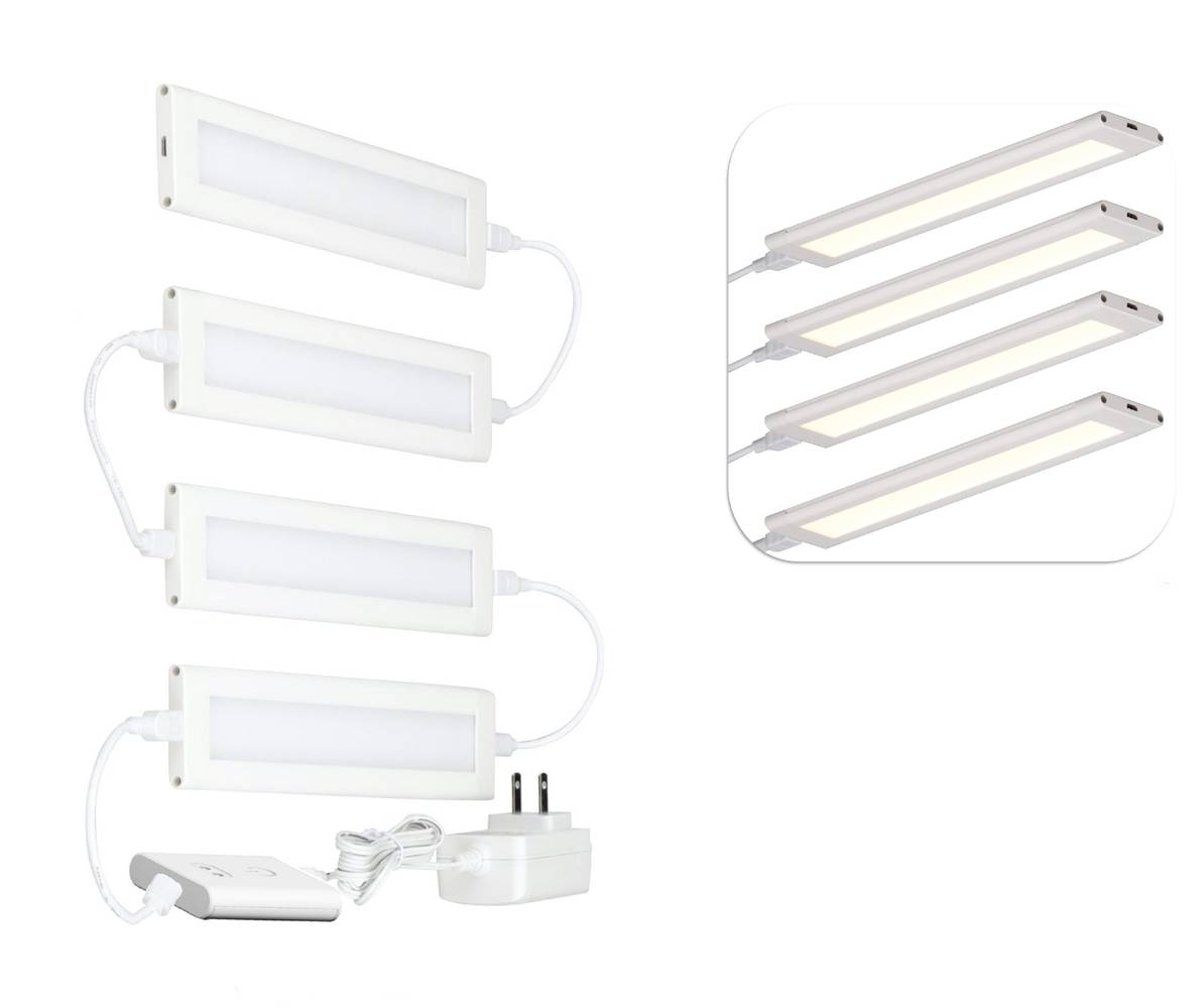Utilitech 4 -Pack 9-in Plug-in LED Under Cabinet Light Bar | UC1306-WH1-09LFC-U