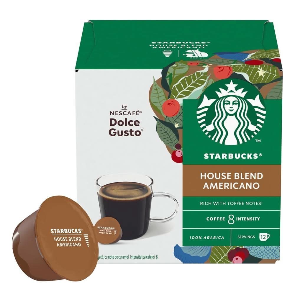 Starbucks by Nescafé Dolce Gusto House Blend Americano Kawa w kapsułkach 102 g (12 x 8,5 g)
