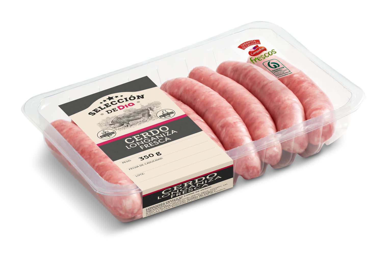 Longaniza Fresca Selección De Dia Bandeja 350 G