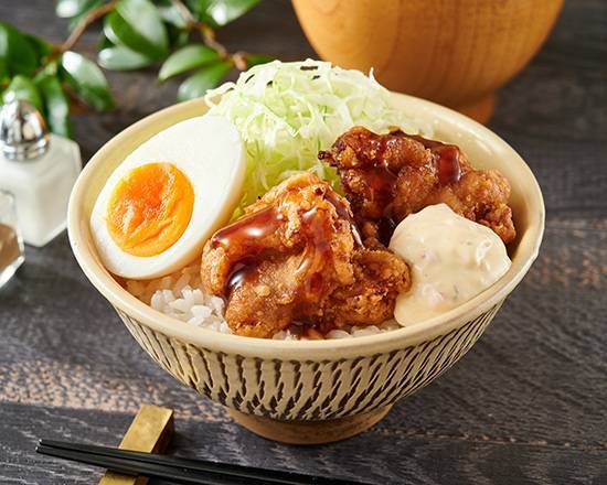 ミニタルタル唐揚げ丼 Mini Tartar Fried Chicken Rice Bowl