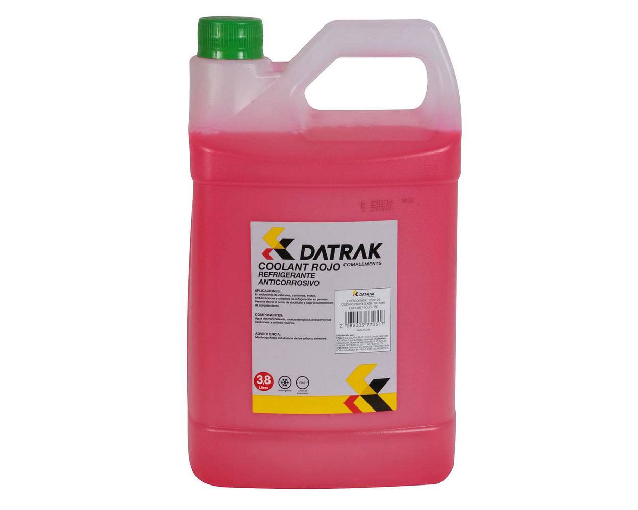 Datrak refrigerante anticorrosivo 3,8 litros -1°c/3% rojo (3,8 lt)