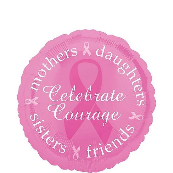 Uninflated Breast Cancer Awareness Balloon, 17in