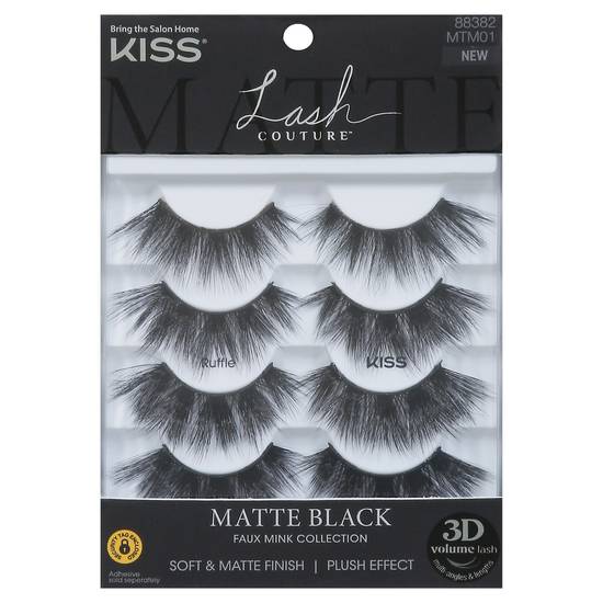Kiss Lash Couture Matte Black 3d Volume Lashes (matte black)