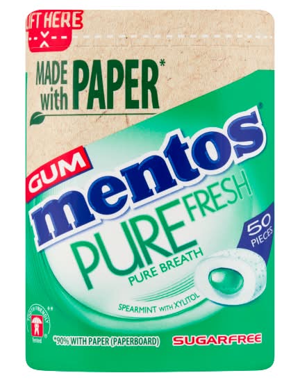Mentos Spearmint, Pure Fresh Chewing Gums (50 pack)
