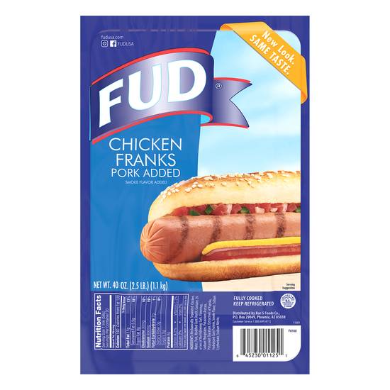 Fud Chicken and Pork Franks