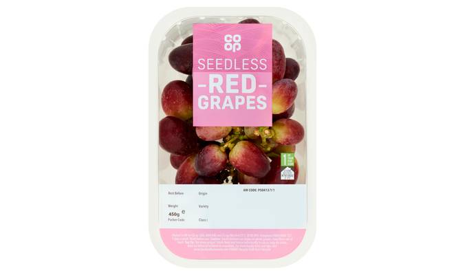 Co-op Seedless Red Grapes 450g