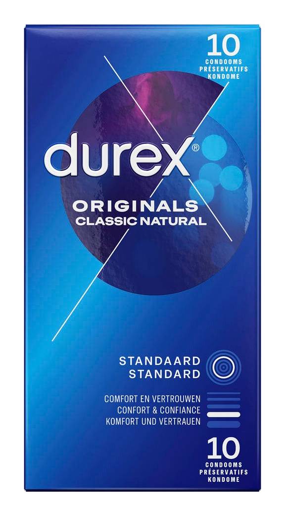 Durex Originals Classic Natural Standard 10 Préservatifs