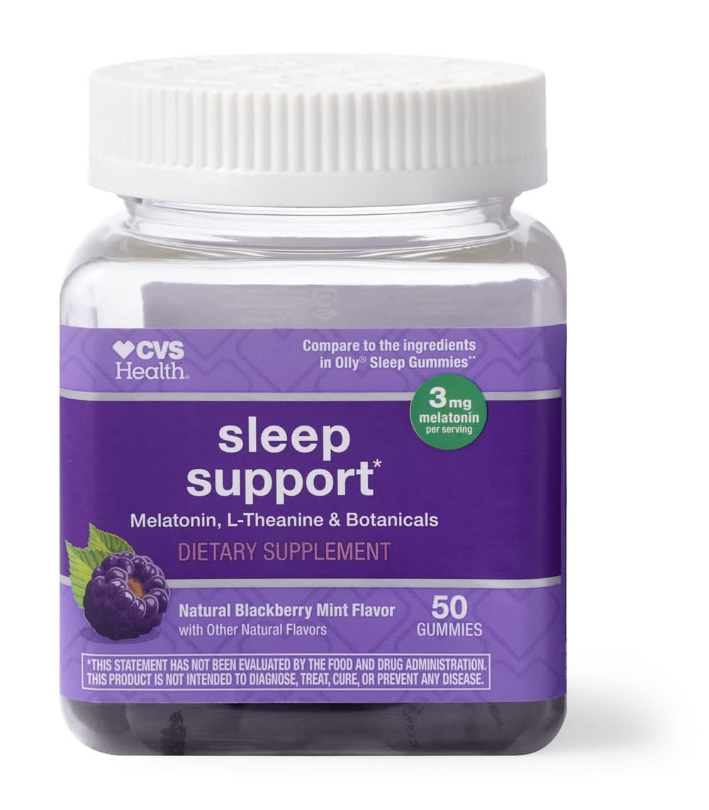 CVS Health Sleep Support Gummies, Blackberry-Mint (50 ct)