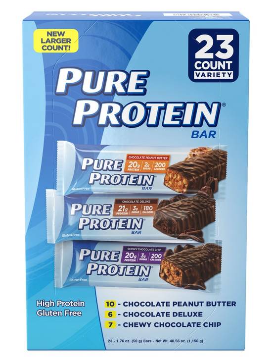 Pure Protein Chocolate Protein Bar Variety pack (23 ct)