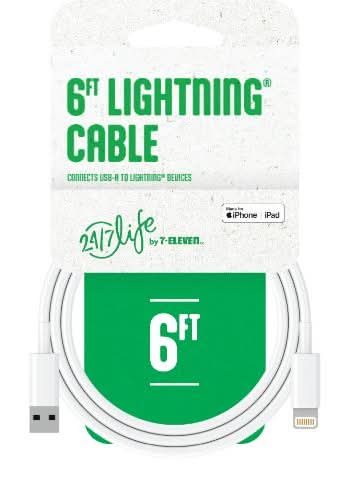 24/7 Life Usb Lightning Cable, 6 ft