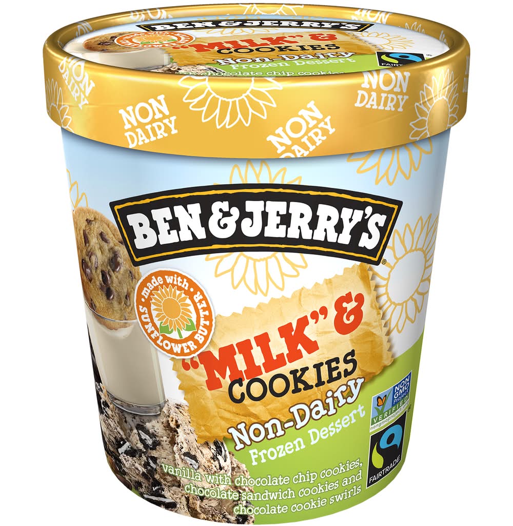 Ben & Jerry's Non-Dairy Frozen Dessert, Milk-Cookies (473 ml)