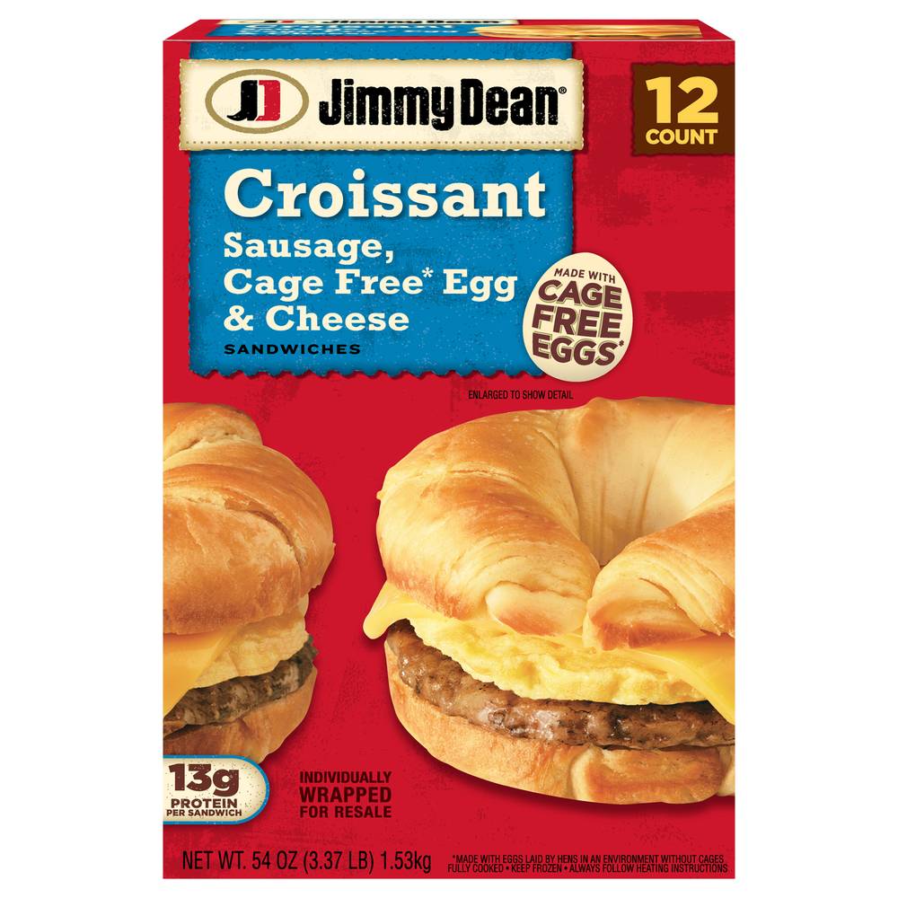 Jimmy Dean Sausage Croissant Sandwiches Cage Free (12 ct)