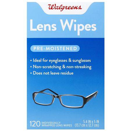 Walgreens Premoistened Lens Wipes (120 ct)