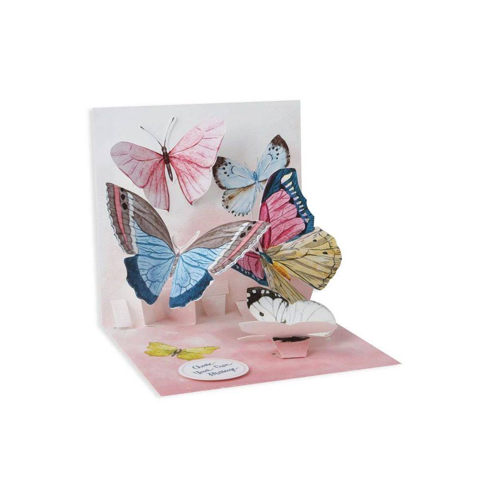 Uwp Trinket Sm Popup Card Watercolor Butterflies