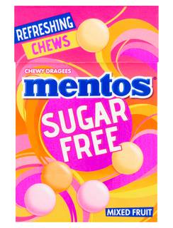 Mentos Chewy Dragees Sugar Free Mixed Fruit 45g