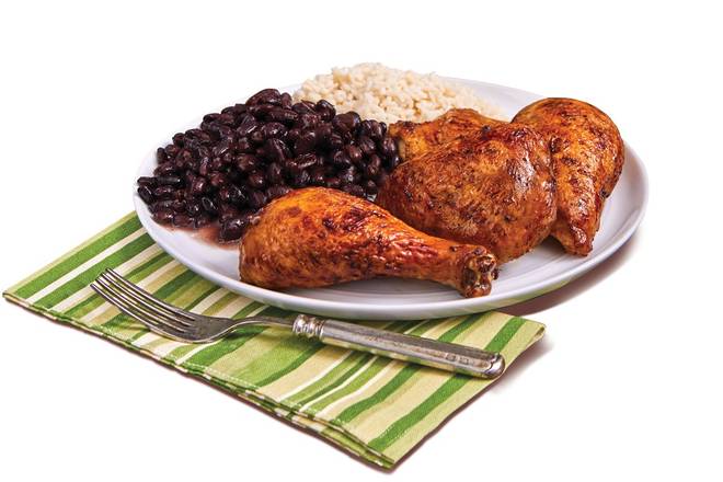 1/2 Fire Grilled Chicken - With Rice & Beans
