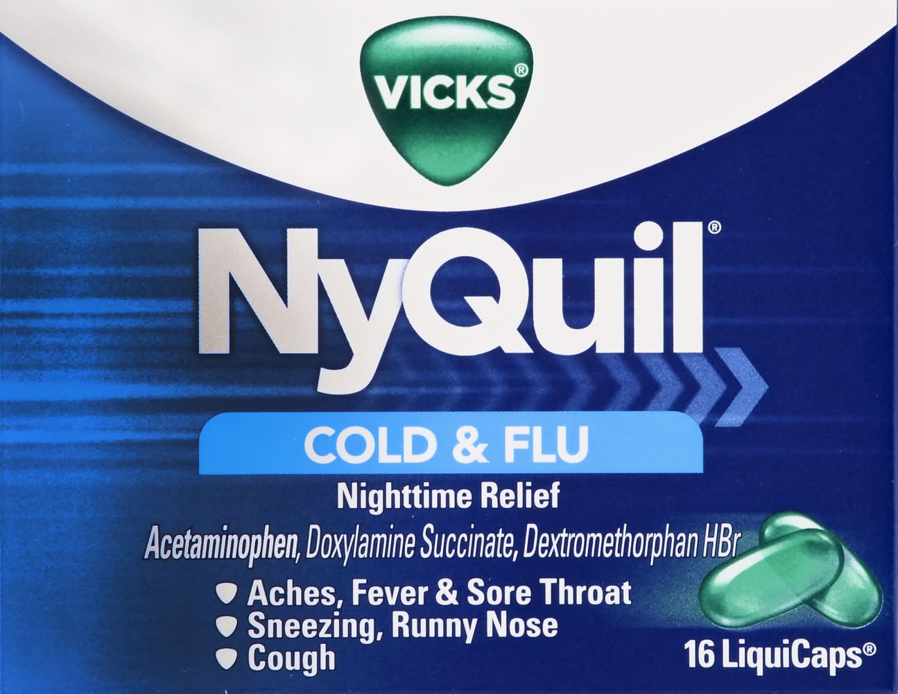 Vicks Nyquil Cough Cold & Flu Nighttime Relief (0.5 oz)