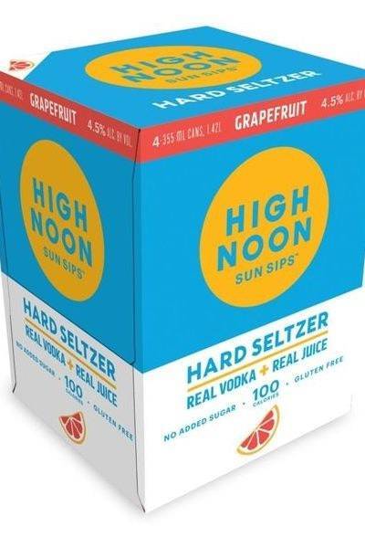 High Noon Grapefruit Vodka Hard Seltzer (4x 12oz cans)