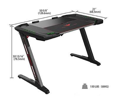 Z2 Black Color-Changing LED Gaming Desk