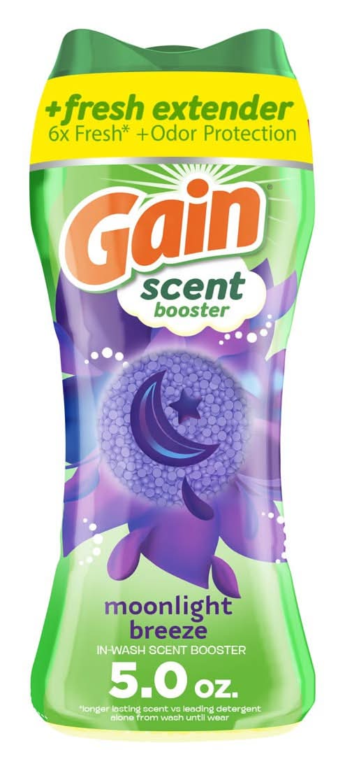 Gain In-Wash Laundry Scent Booster Moonlight Breeze Scent 5.0 Oz Fresh Extender + Odor Protection