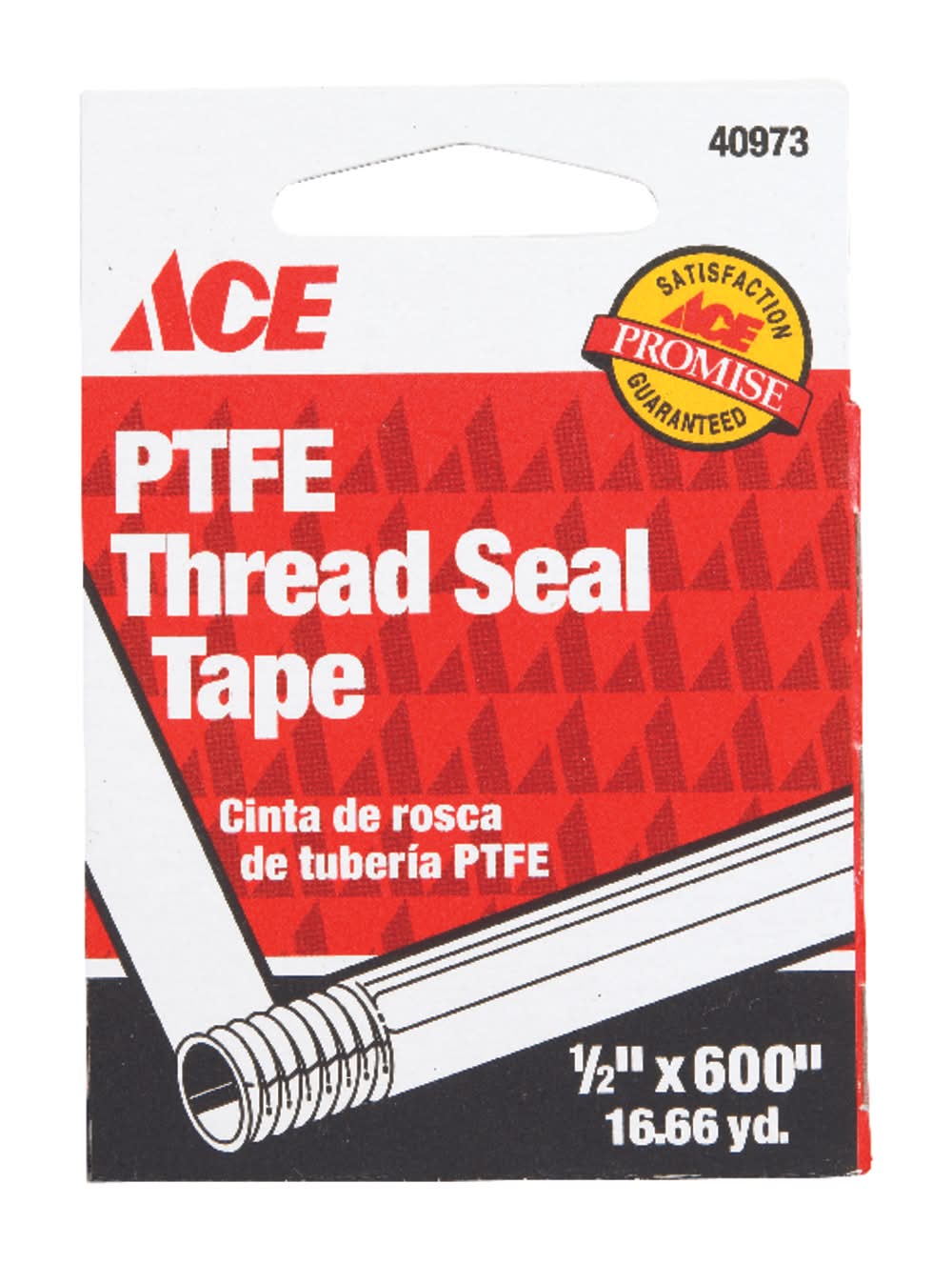 ACE White 1/2 In. W X 600 In. L Thread Seal Tape