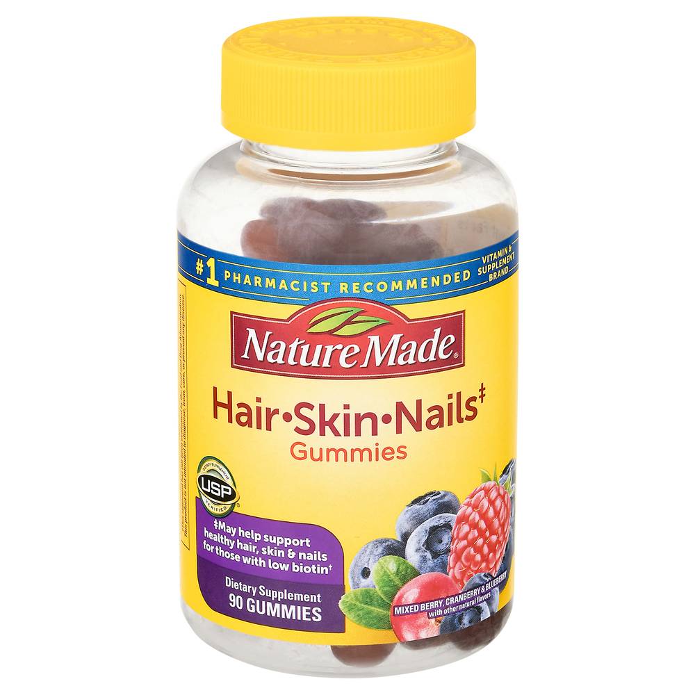 Nature Made Variety Flavor Hair Skin Nails Gummies (90 ct)