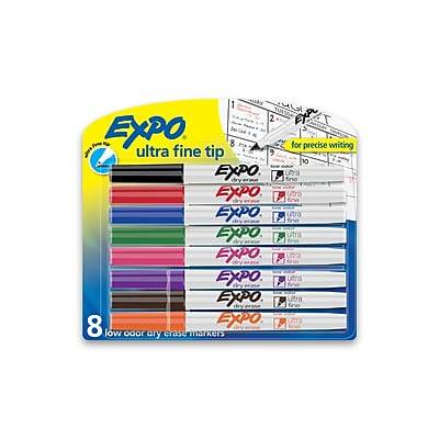Expo Low-Odor Dry-Erase Markers With Ultra-Fine Tip Assorted Colors