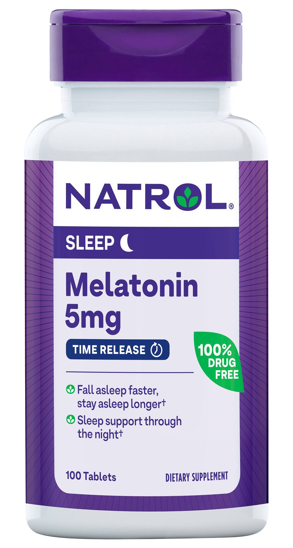Natrol Melatonin Time Release 5 mg Supplement (0.2 lbs)