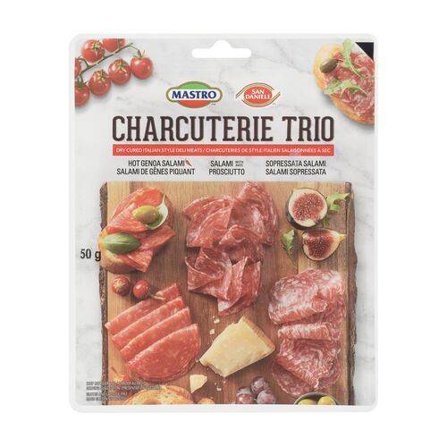 Mastro · Charcuterie trio - Salami de gênes-salami avec prosciutto-salami sopressata (3 x 50 g - 2 units)